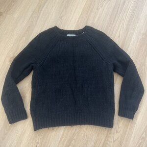 VINCE black chunky knit pullover sweater size Medium wool